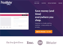 Tablet Screenshot of pricewaiter.com